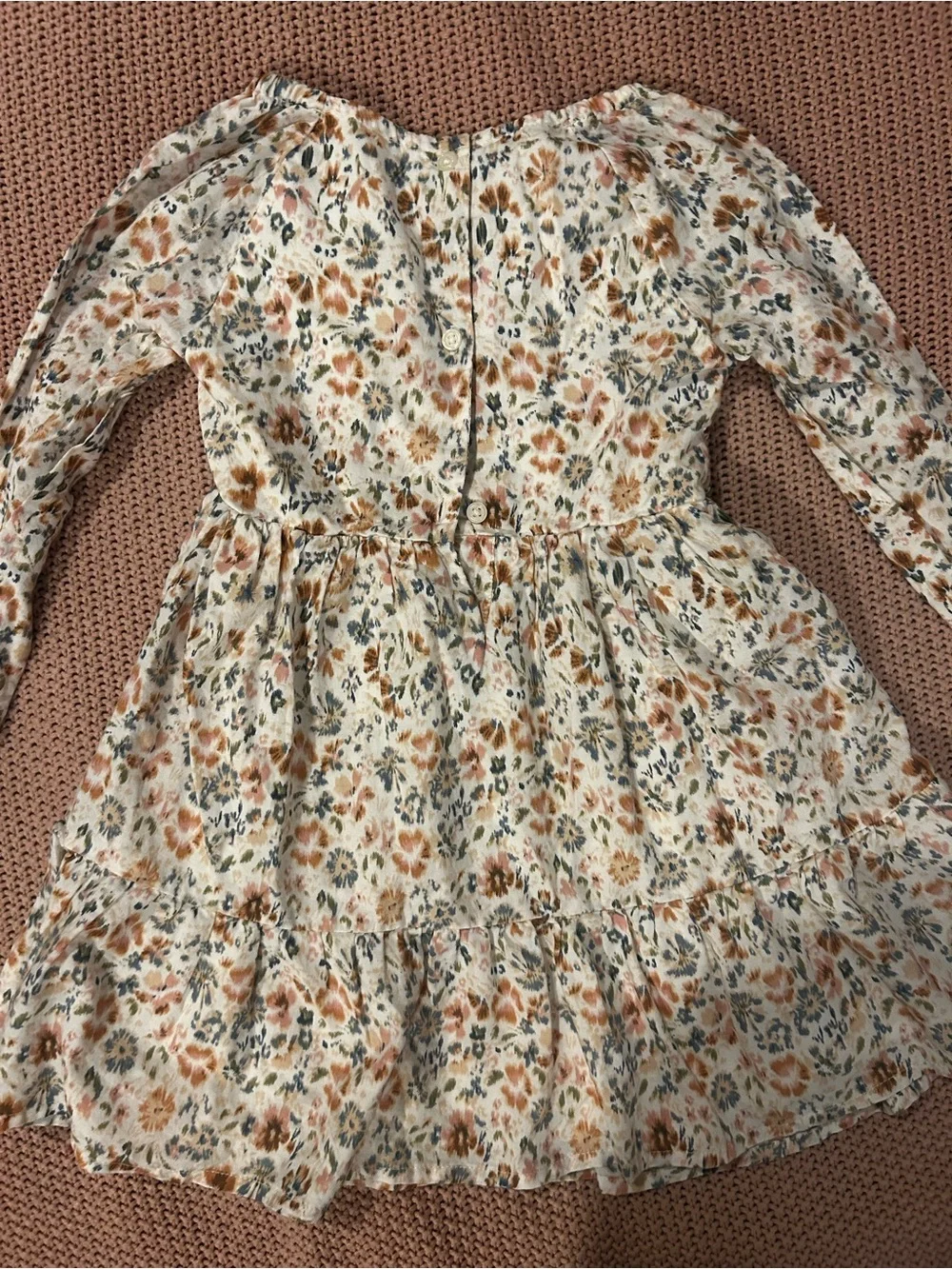 OshKosh B’gosh Girls Floral Smocked Long Sleeve Dress Size 4T